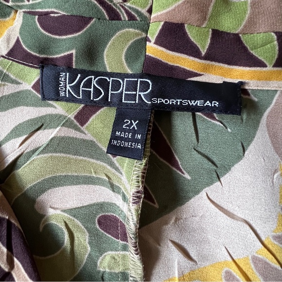 Kasper Women multicolor blouse SZ 2X - Picture 4 of 5